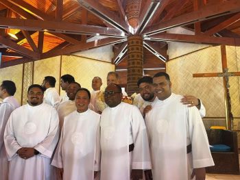 Perpetual vows of Br. Tavite Uluilakeba, ss.cc. and first professions of our five brothers